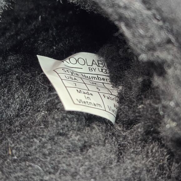 NEW Koolaburra by UGG Burree Platform Womens Size 7 Slipper Shoes Black White - Picture 10 of 11